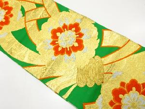 アンティーク　束ね熨斗に華紋織り出し袋帯（材料）